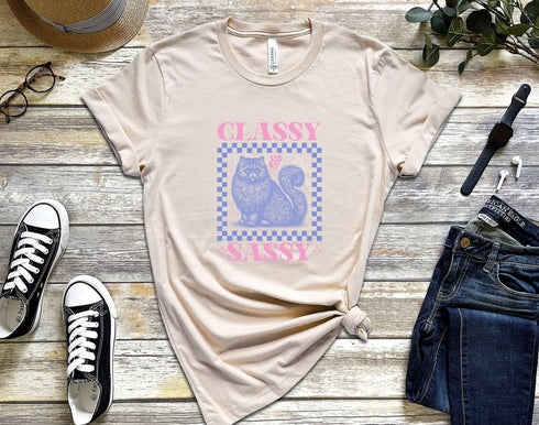 Classy Sassy Cats T-shirt, Funny Cat Shirt, Shirt For Cat Lover, Funny Cat Shirt, Cat Lover Gift, Crazy Cat Lady, Cat Shirt For Kids